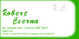 robert cserna business card